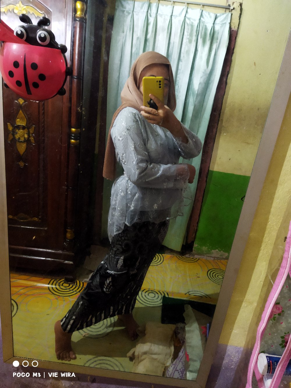 (termurah - Ori & Real Pic! Busui_6  Warna) Batik Couple Andhini Kebaya Couple Brukat Anabel - Bs073