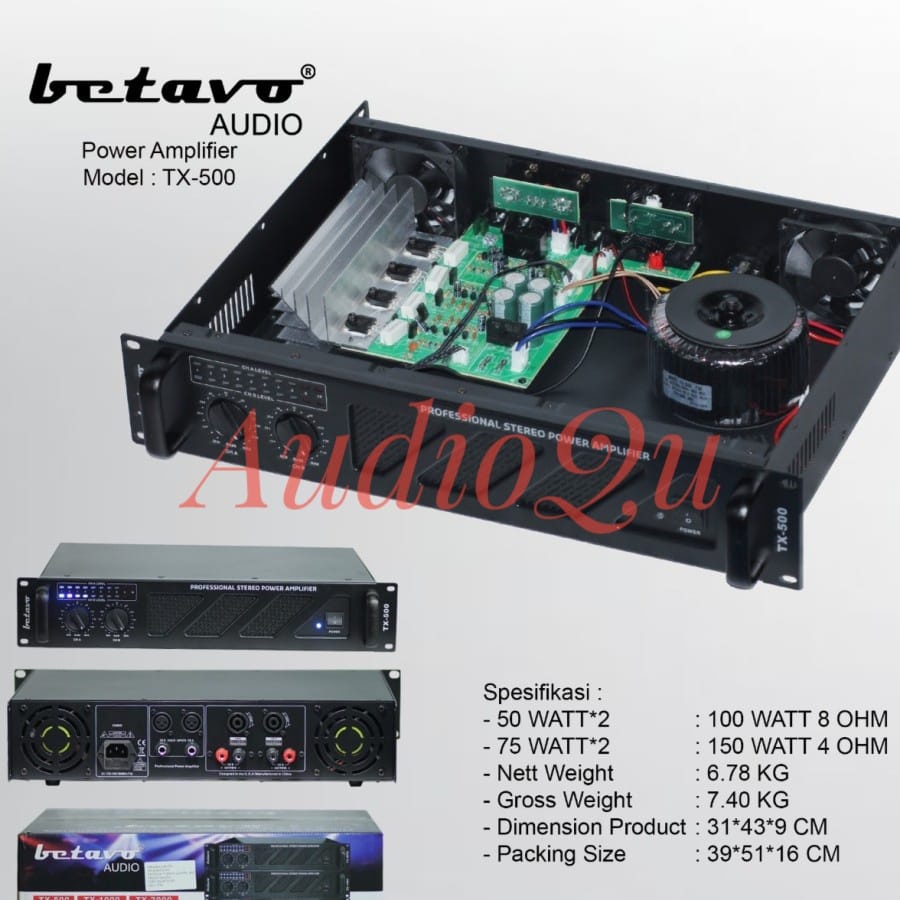 POWER AMPLIFIER PROFESSIONAL BETAVO TX 500 BETAVO TX500 ORIGINAL