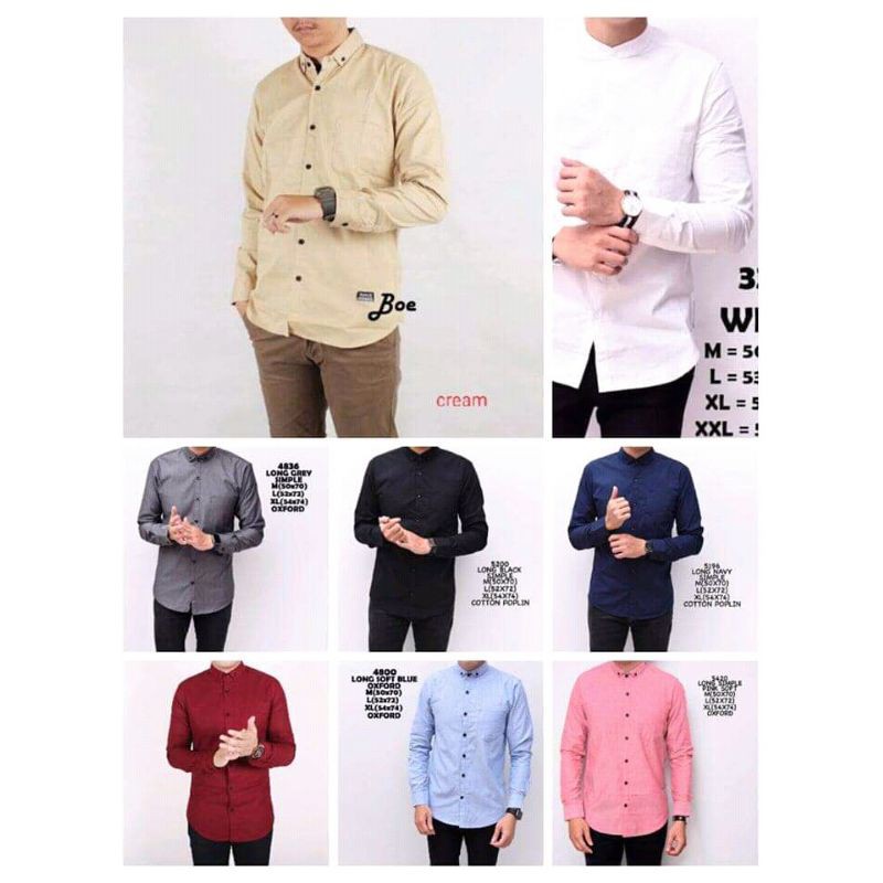 KEMEJA POLOS PRIA LENGAN PANJANG PREMIUM MERK VOLCOM