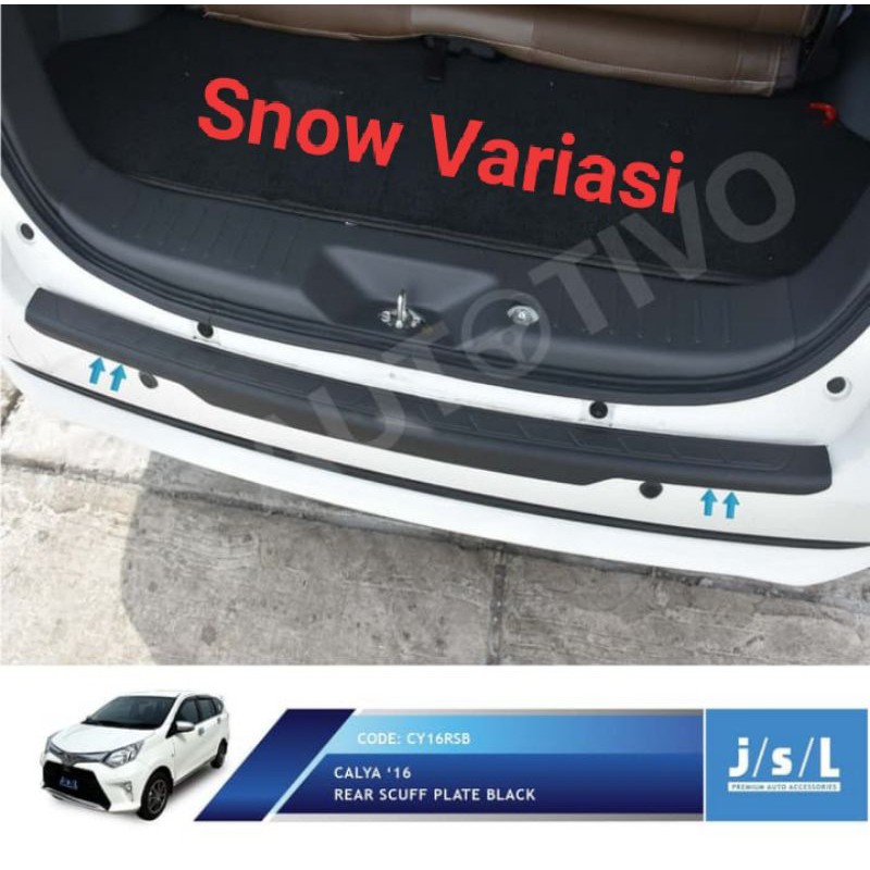Toyota Calya sillplate belakang hitam rear scuff plate black