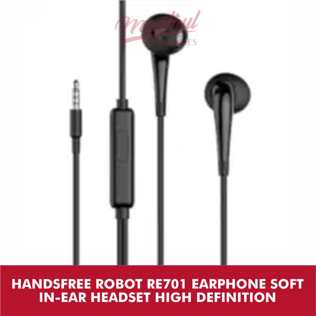 HANDSFREE ROBOT RE701 EARPHONE SOFT IN-EAR HEADSET HIGH DEFINITION