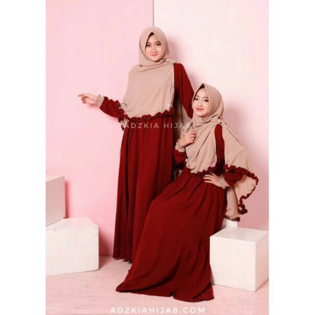 Aira Maroon By Adzkia Hijab Syari