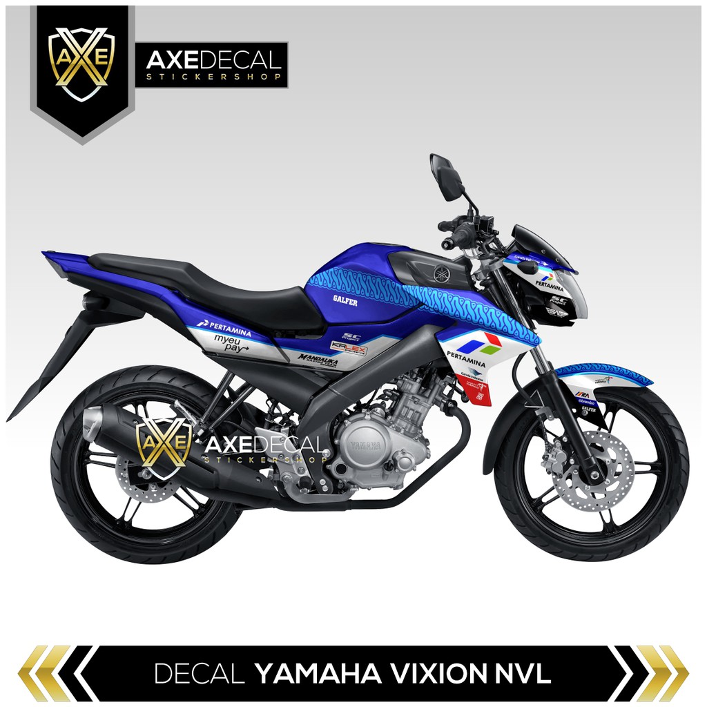 Decal Sticker Yamaha Vixion New Mandalika / Stiker Motor Vixion Baru Pertamina / Stock Decals