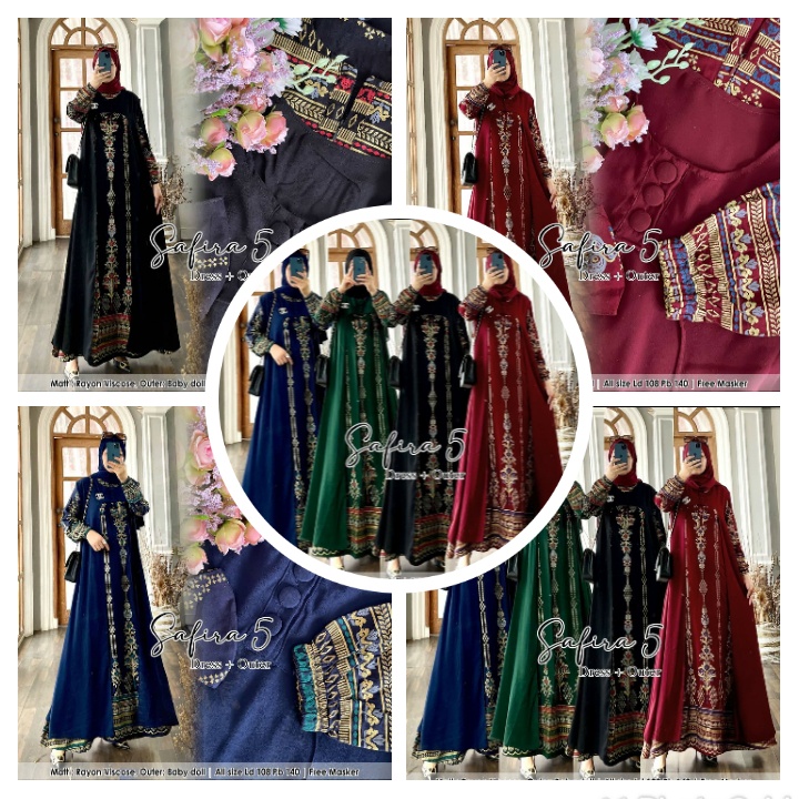 GAMIS SYAR'I SAFIRA PLUS OUTER LEPAS