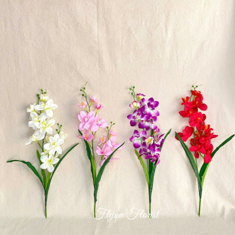 Bunga Anggrek Dendro (satuan) Bunga Artificial / Bunga Plastik / Bunga Dekorasi / Pernikahan