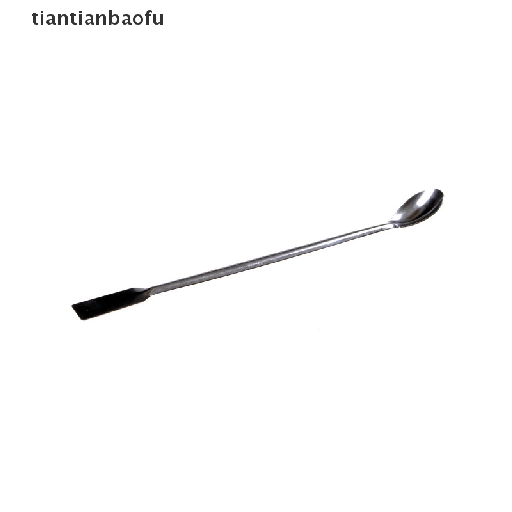 [tiantianbaofu] NEW Horn Spoon,Medicinal ladle with Spatula,Length 200mm Laboratory Supplies Hot Boutique