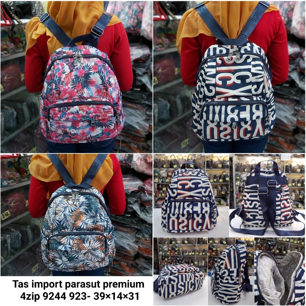 Tas ransel parasut traveling/ backpack multifungsi styish / tas import casual outdoor wanita