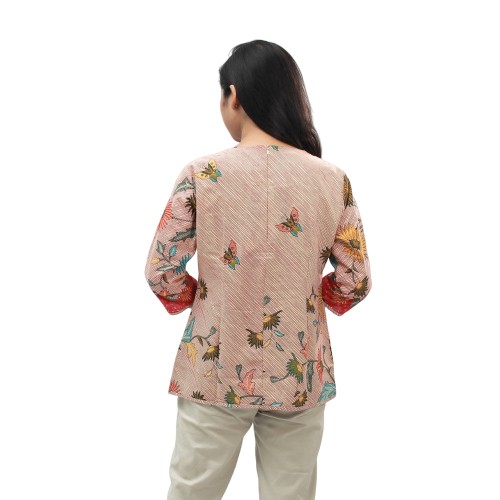 Atasan Batik Wanita Batik -S-M-L-XL-XXL-3L-4L-5L Lengan 7/8-2