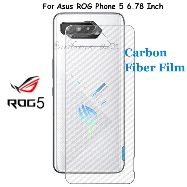 Garskin Anti Gores Belakang Asus Rog Phone 5 ZS673KS / 5S ZS676KS Skin Carbon Protector Original