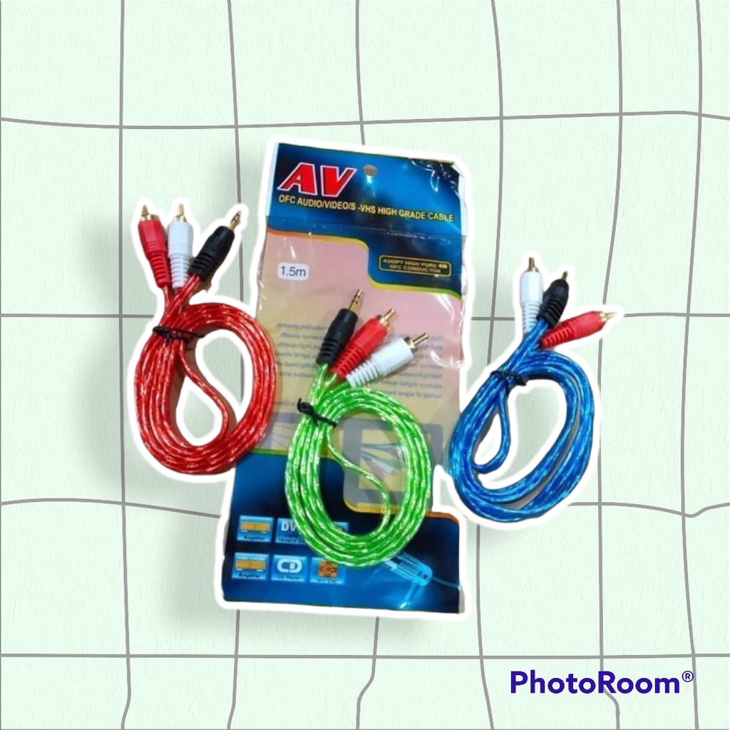 KABEL AUDIO / KABEL AUX TO SPEAKER TERLENGKAP + PACK PLASTIK TERMURAH