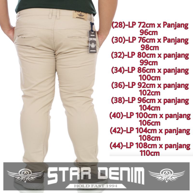 Celana Chino Pria / Celana Panjang Cino Super Jumbo Big Size / Celana Chinos Original Star Denim