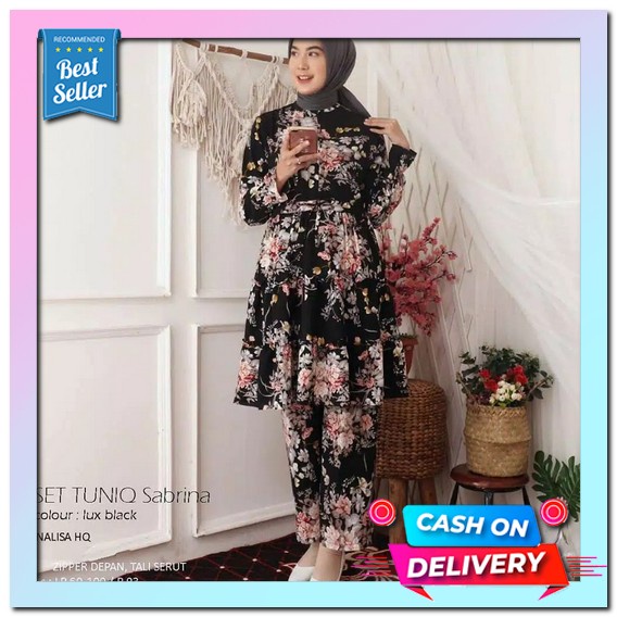Set Korea Wanita Stelan Casual Setelan Cewek Kue Viral Modern Cewek Te Najwa Set Crinkle Airflow Ld 
