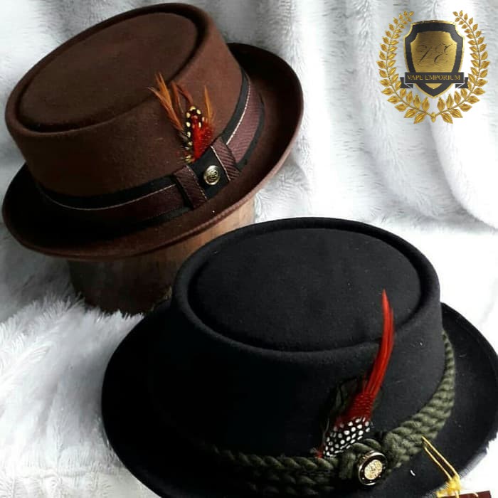 PORKPIE HAT | TOPI PORKPIE Topi Fedora Marlboro Porpie Panama Trilby Bowler Vintage Bahan Laken