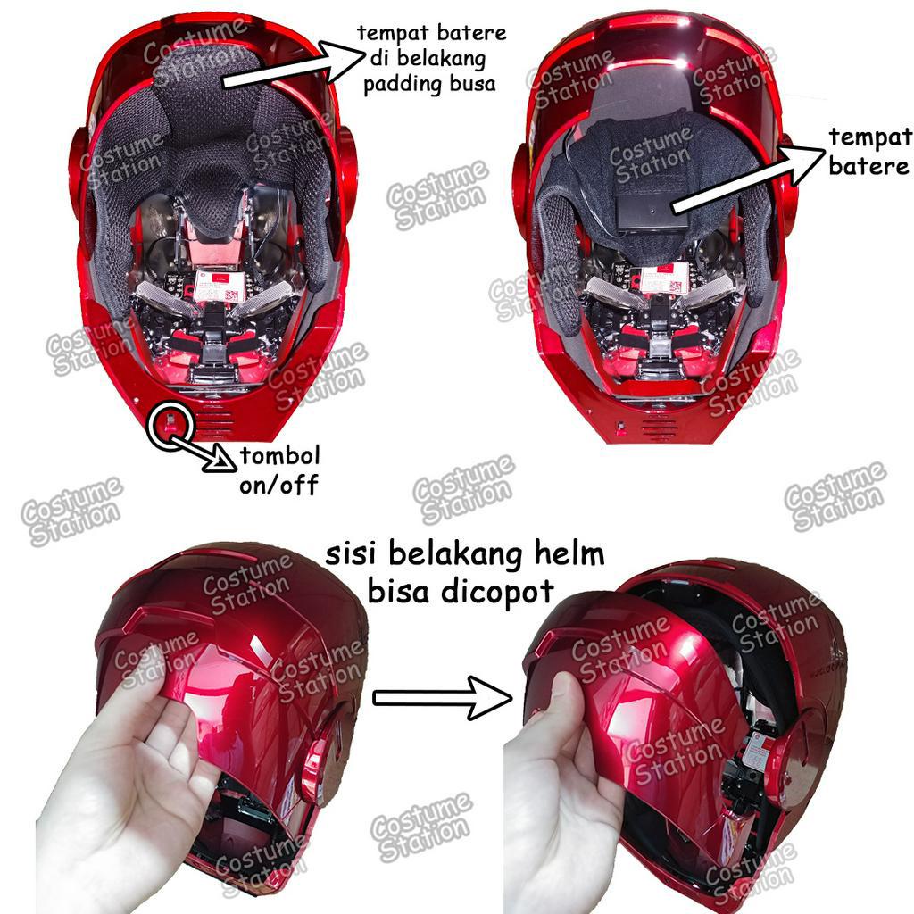 Helm Iron Man Mark V AUTOKING / Topeng Helmet Marvel Avenger BARANG READY NO PO