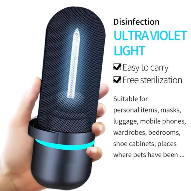 PORTABLE UV STERILIZER WITH OZONE LIGHT & RECHARGEABLE (UV-C Pocket Sterilizer - Sterilisasi UV)