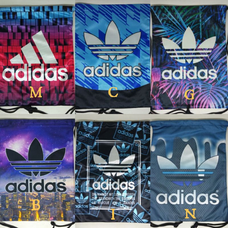 Tas Serut Adidas / Tas Olahraga Bola Futsal / Tas String Bag
