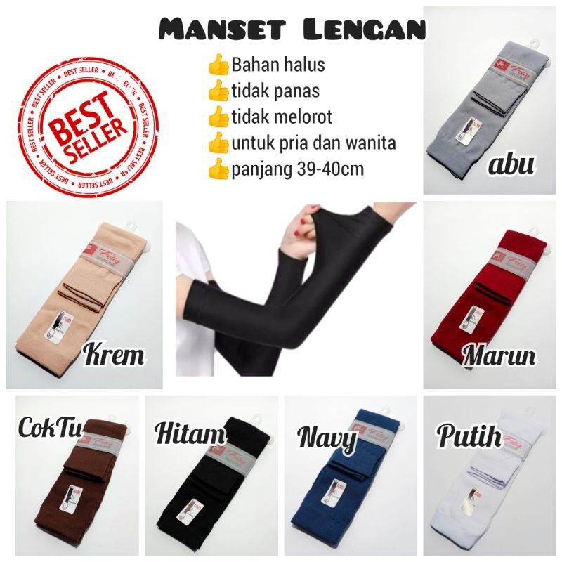 Manset Tangan Pria dan Wanita/Manset hijab/Manset Feliq/Manset Feliq