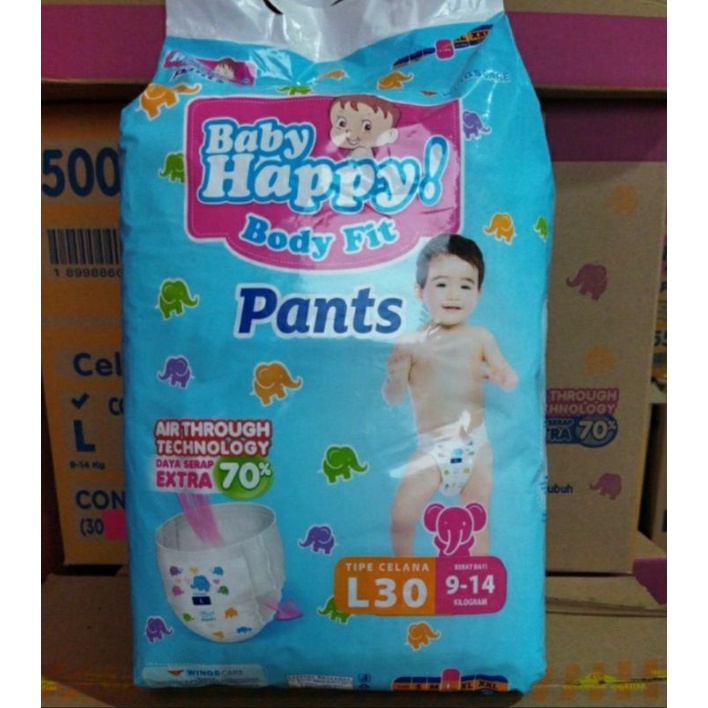 COD Baby Happy L30 Diapers popok baby happy L 30 Pants Berat Bayi 9 - 14 kg