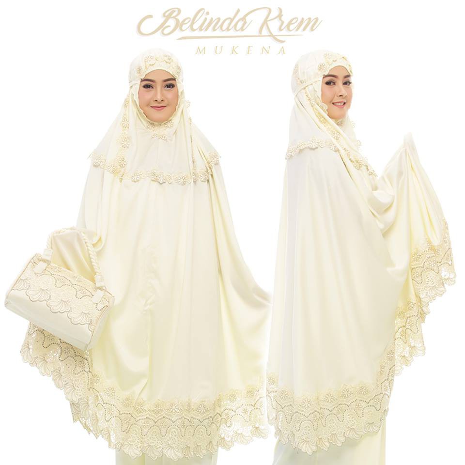 MUKENA TELEKUNG HANTARAN NIKAH DEWASA JUMBO SEMI SUTRA VELVET BORDIR BELINDA