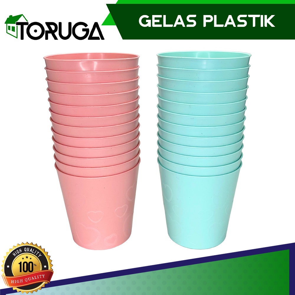 Gelas Cangkir Plastik Cup Gelas Susu Gelas Teh Warna Warni gelas plastik murah souvenir