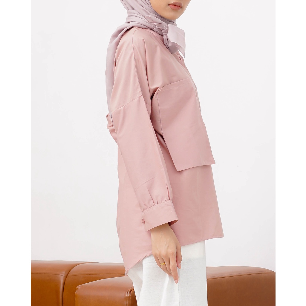 KEMEJA POLOS KATUN POPLIN MARISSA PREMIUM SHIRT B461