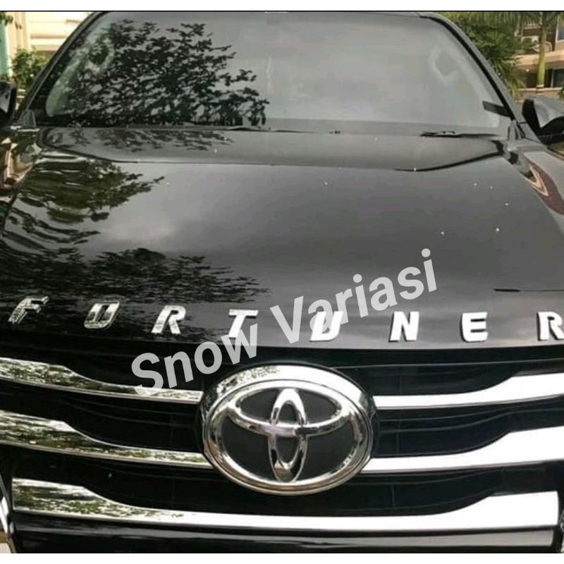 Emblem Kap Mesin Fortuner Chrome / Logo Kap Mesin Toyota Fortuner