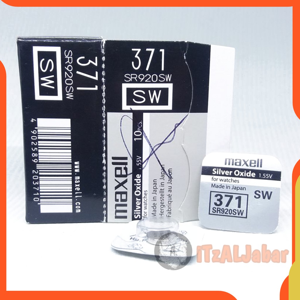 Baterai maxell 371 Batre maxell SR920SW Single pack Baterai jam tangan Original