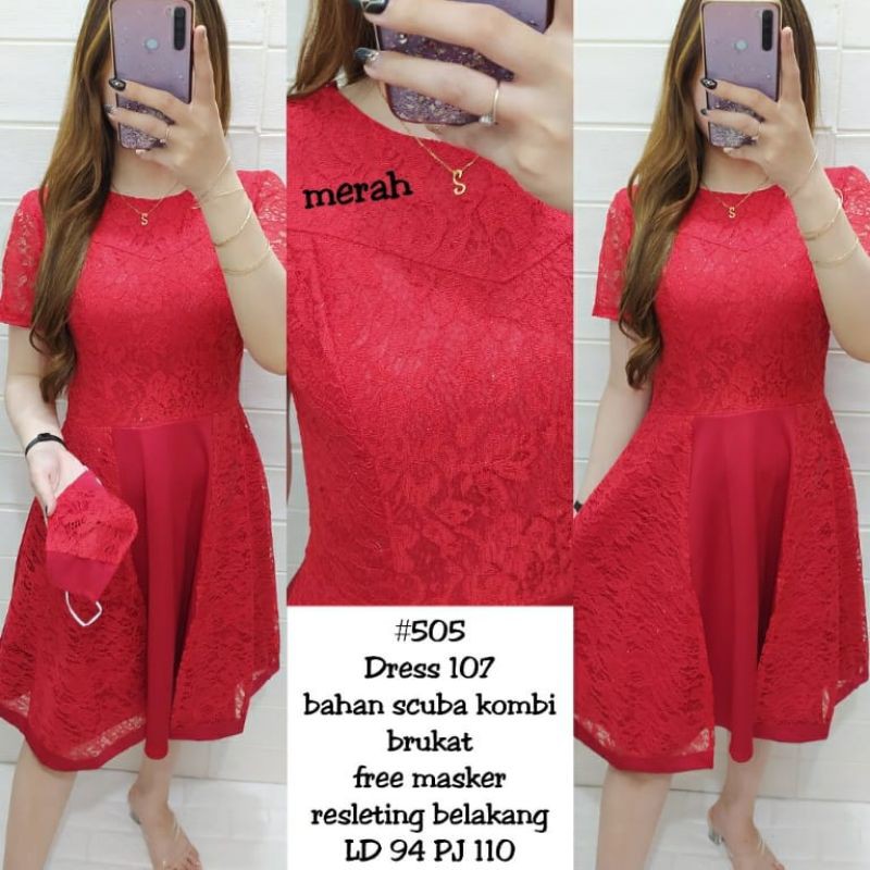 Dress scuba 173 / Dress brukat