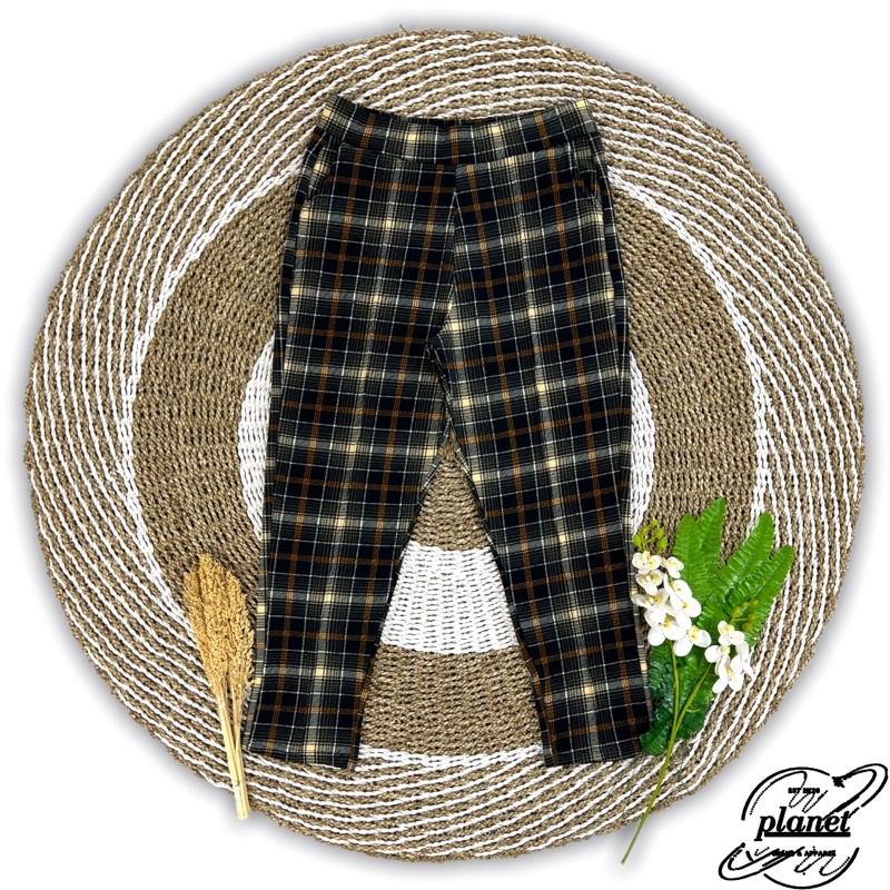 CELANA JUMBO KOTAK KOTAK WANITA MODEL TERBARU KAIN MELAR KARET TARTAN BIG SIZE TARTAN PANTS BAGGY TARTAN BAHAN STRIT