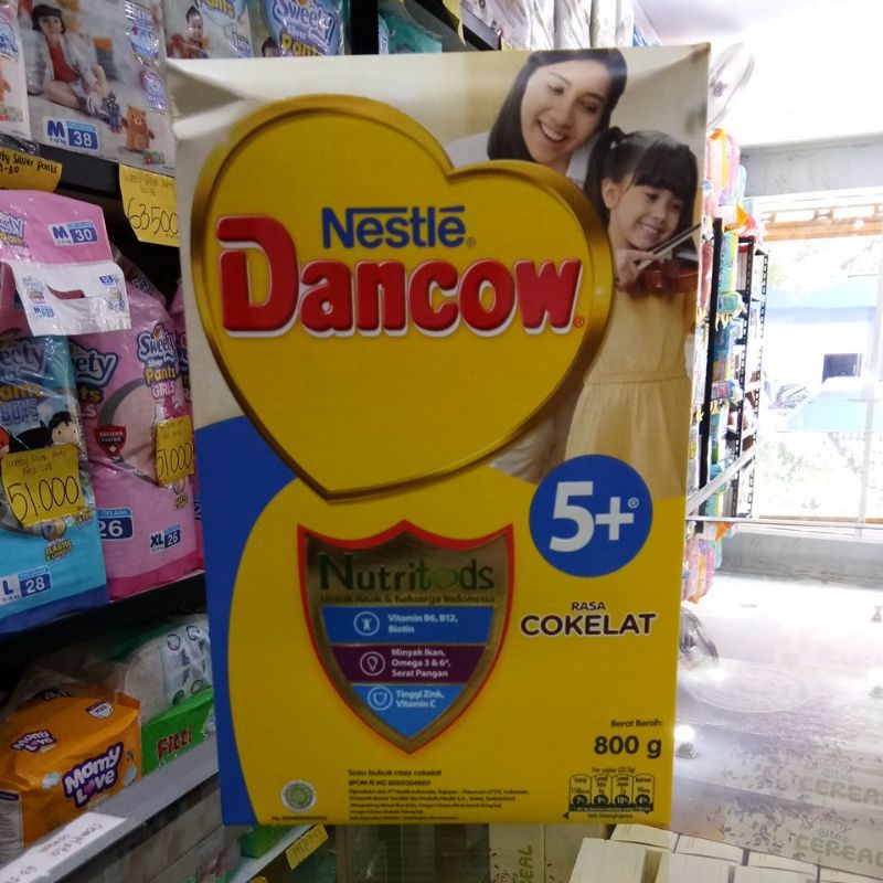 DANCOW 5+ MADU, VANILLA, COKLAT 800GR