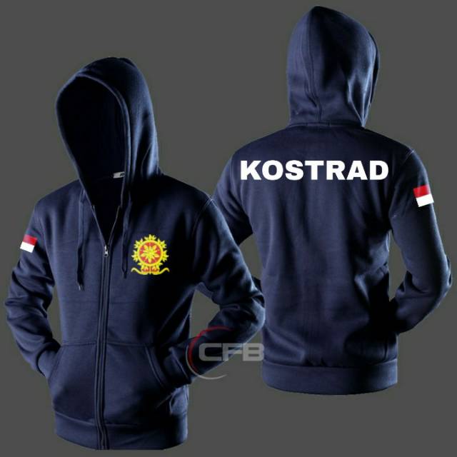 JAKET HOODIE SWEATER KOSTRAD - BIRU NAVY