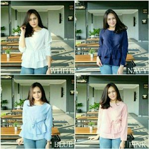 BAJU ATASAN WANITA DRESS KEMAJA BLOUSE PANJANG TANGAN MUSLIMAH  BUKAN CRESSIDA H M DNC ZOYA SUNDAY