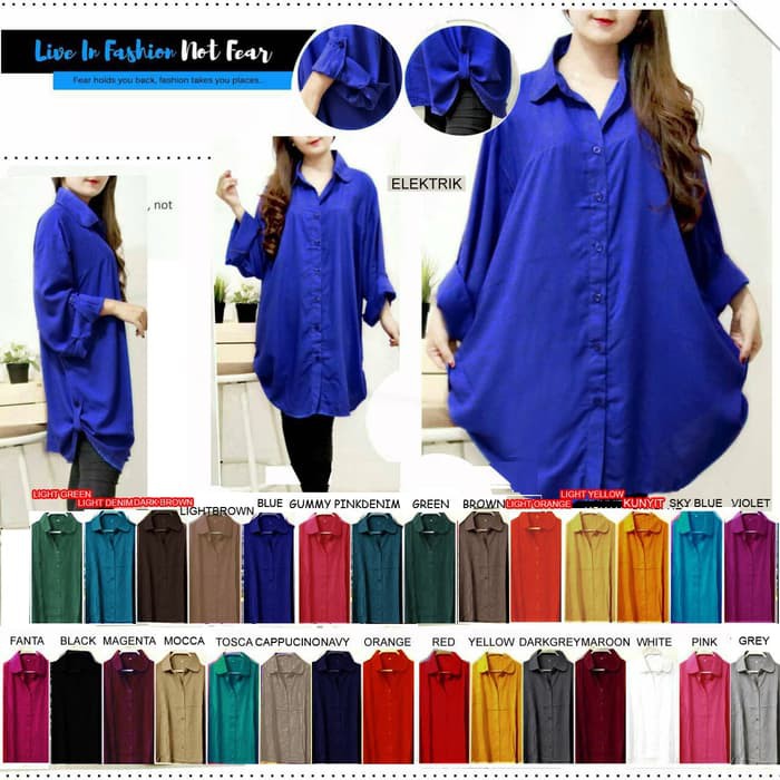  Kemeja  Katun  Rayon  Bigsize Fit To XXXXL Kode Y03003 