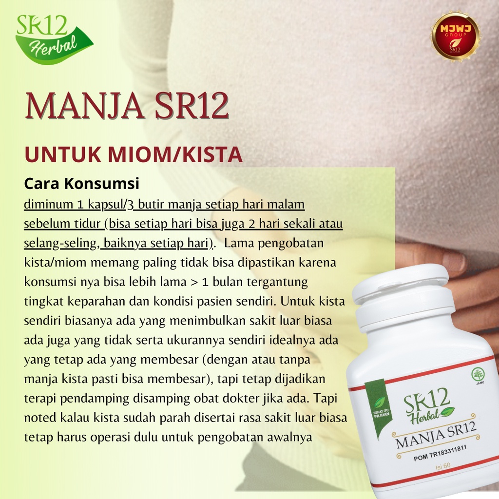 MANJAKANI SR12 HERBAL AMPUH ATASI KEPUTIHAN / MERAPATKAN MISS V / MELANCARKAN  HAID / PROMIL / KISTA