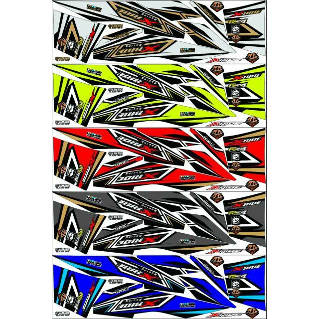 Striping X Ride Lama Variasi Yamaha  Sticker List Motor decal motor non  full body x ride x-ride