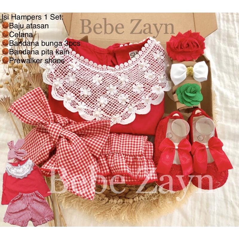 {BEBE ZAYN} Hampers baby/ hampers bayi/ baby gift/ kado bayi/ baby newborn/ Baby Girl/ Flowery Dress Set-Lily Rose
