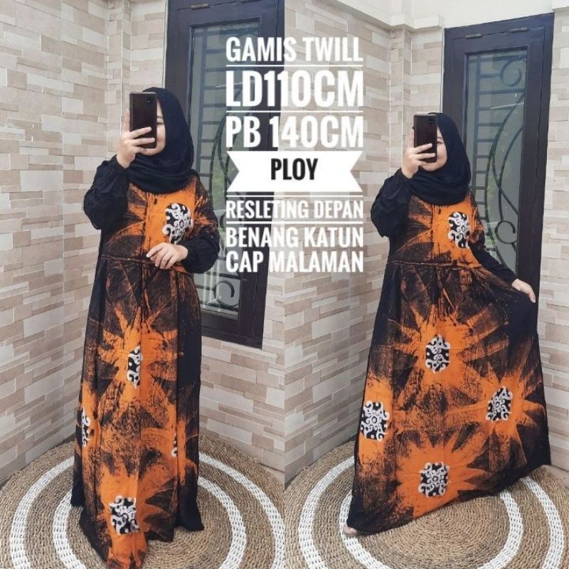 gamis twill busui batik cap malaman
