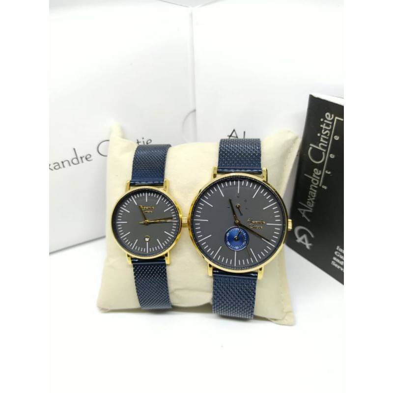 Jam Tangan Pria / Wanita Tali Pasir Alexandre Christie 6499 AC 6499 AC6499
