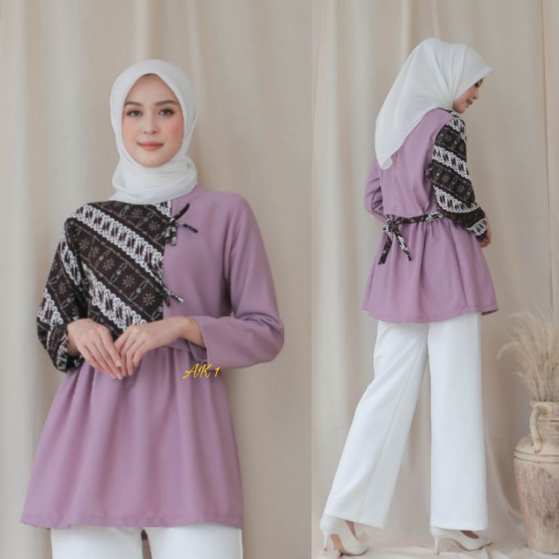 Atasan Batik Wanita Kerja Jumbo Dolby Dolbi Dobby Doby Modern dan Terbaru 2020