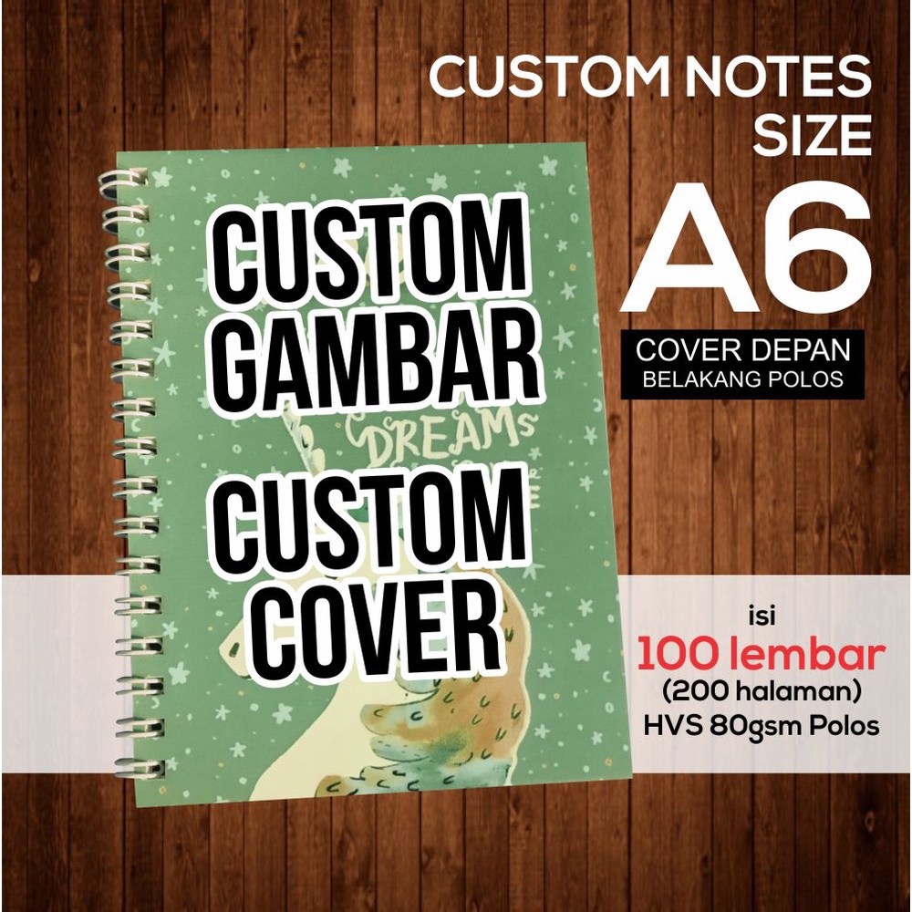 

Notebook / Buku Agenda / Notes Spiral Custom A6, ISI 100 LEMBAR