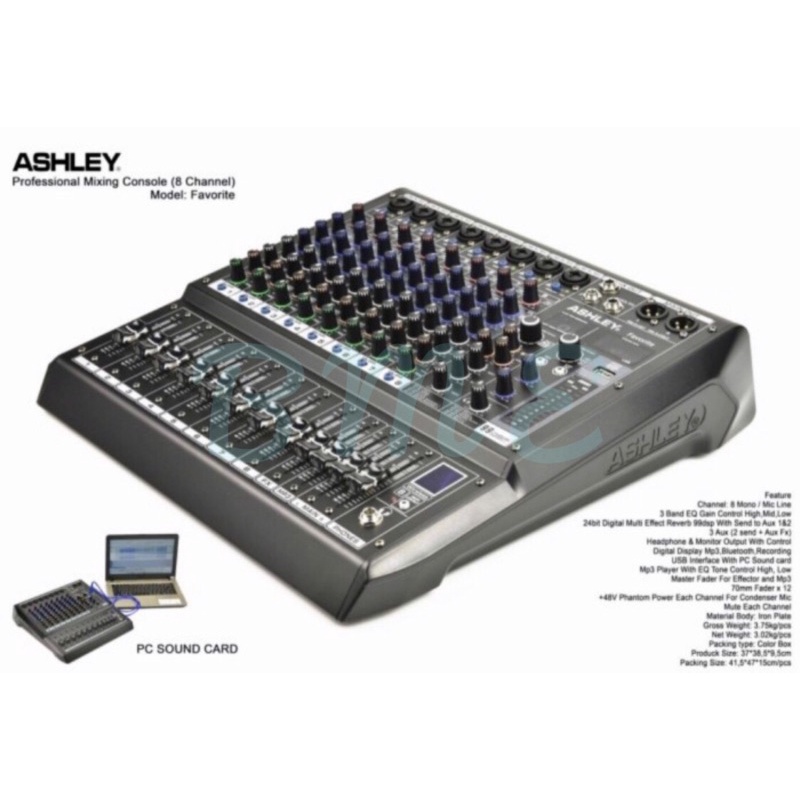 Mixer 8 Channel Ashley Favorite8 Favorite Favorite 8 Original Ashley