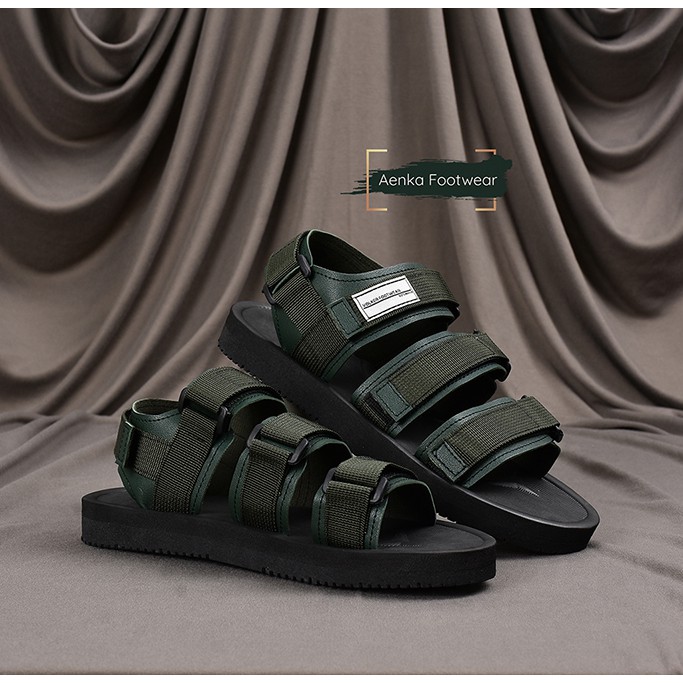 Sandal Gunung Pria Wanita Casual / sendal gunung wanita Army AENKA.ID FOOTWEAR HIJack 36-44