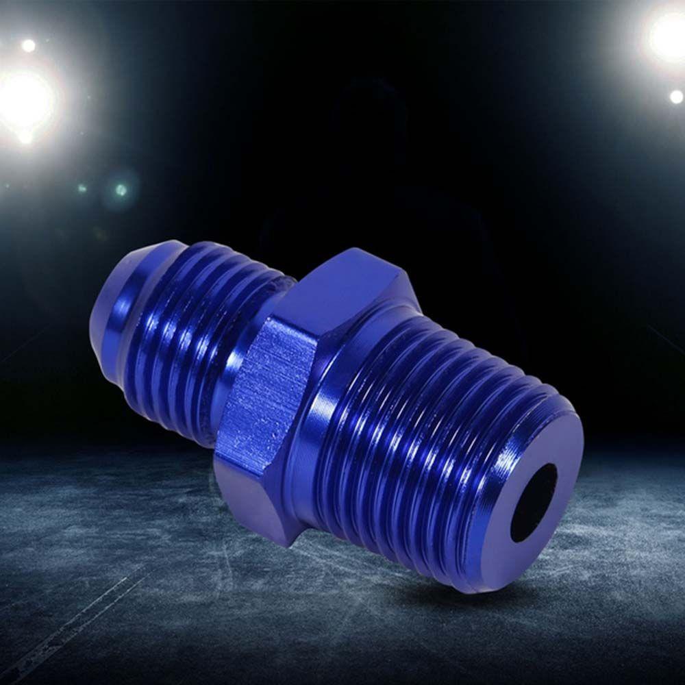 Lanfy Adaptor Lurus Aluminium Fast Flow AN6 AN8 AN4 1per8 NPT fitting Selang Otomatis Biru