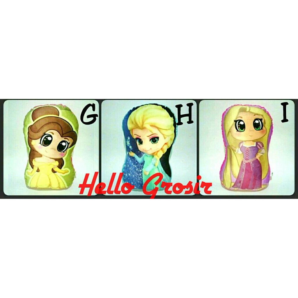Paling Laku bantal boneka princess belle beauty the beast elsa rapunzel tangled TERMURAH