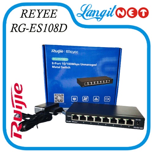 RUIJIE REYEE RG-ES108D 8 10 100Mbps RJ45 ports Metal Case