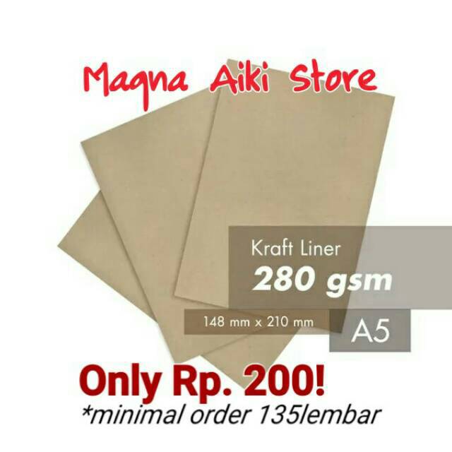 

Kertas Kraft Liner A5 280gsm