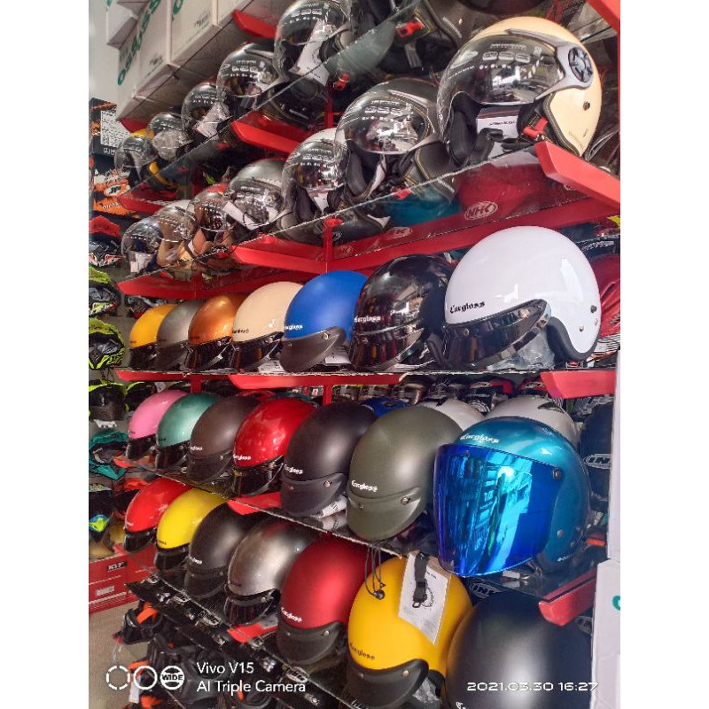 promo helm cargloss original plus kaca datar