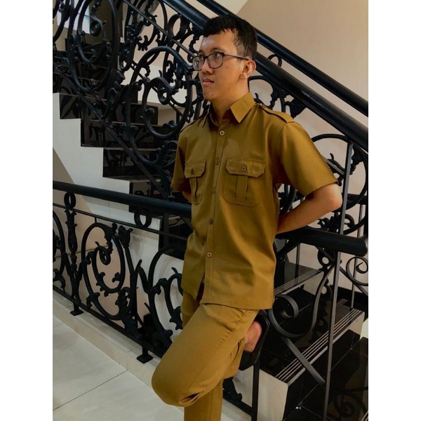 SAFARI PEMDA MUDA LAKI SERAGAM KERJA KANTOR GURU PNS