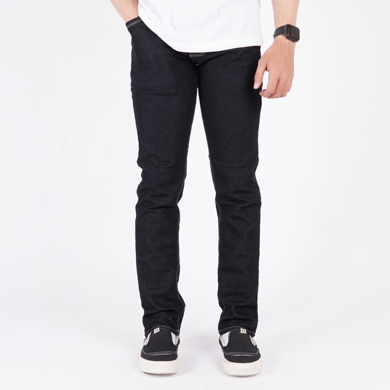 Denim Pants Slim Fit Stretch - Blue Black