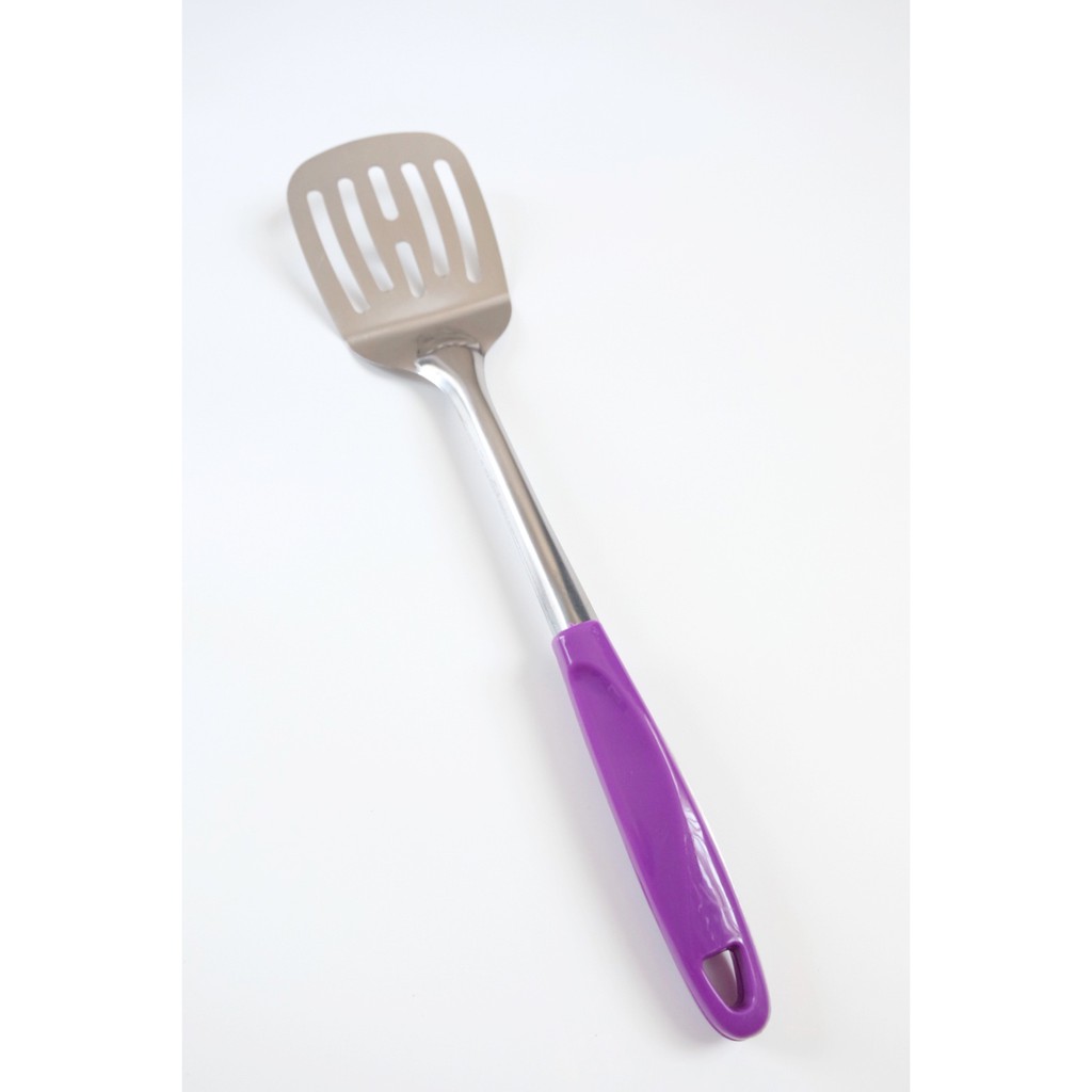 [EMD777] Spatula Stainless Steel / Sodet Kipas Gaggang / Penggoreng Ungu Murah